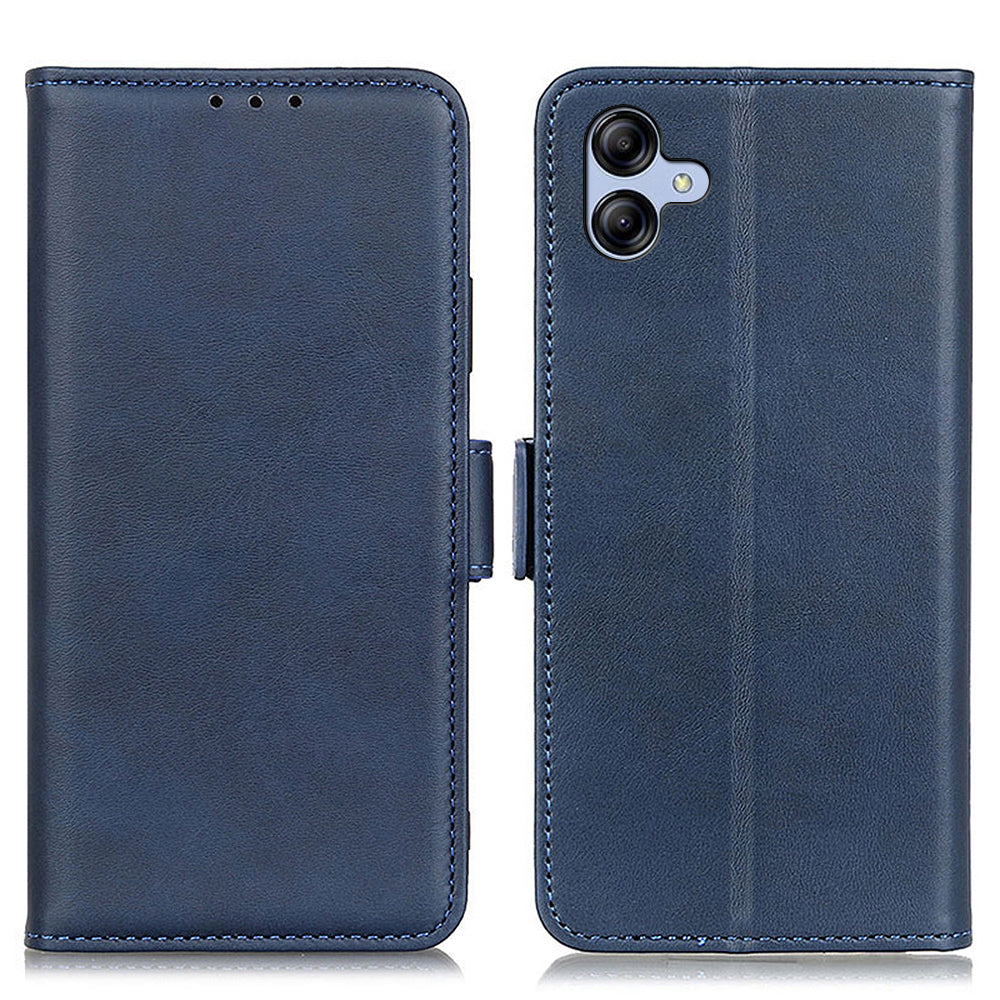 For Samsung Galaxy A04e 4G Phone Protection Cover Magnetic Wallet Foldable Stand Anti-dust Cowhide Texture PU Leather Case