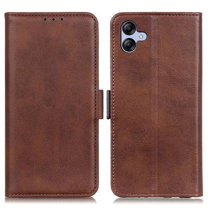 For Samsung Galaxy A04e 4G Phone Protection Cover Magnetic Wallet Foldable Stand Anti-dust Cowhide Texture PU Leather Case