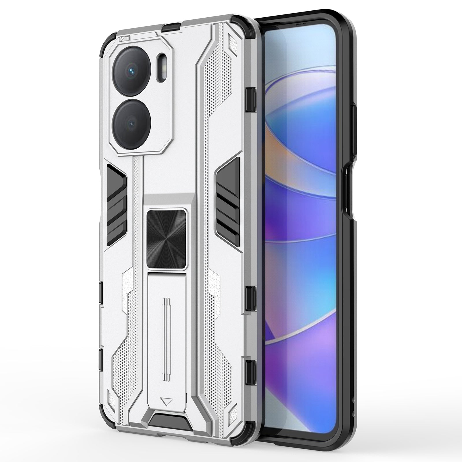 For Honor Play 40 Plus 5G Kickstand Phone Case Hybrid Hard PC Soft TPU Shockproof Protective Cover