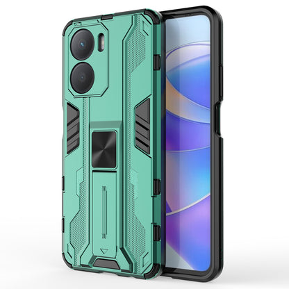 For Honor Play 40 Plus 5G Kickstand Phone Case Hybrid Hard PC Soft TPU Shockproof Protective Cover