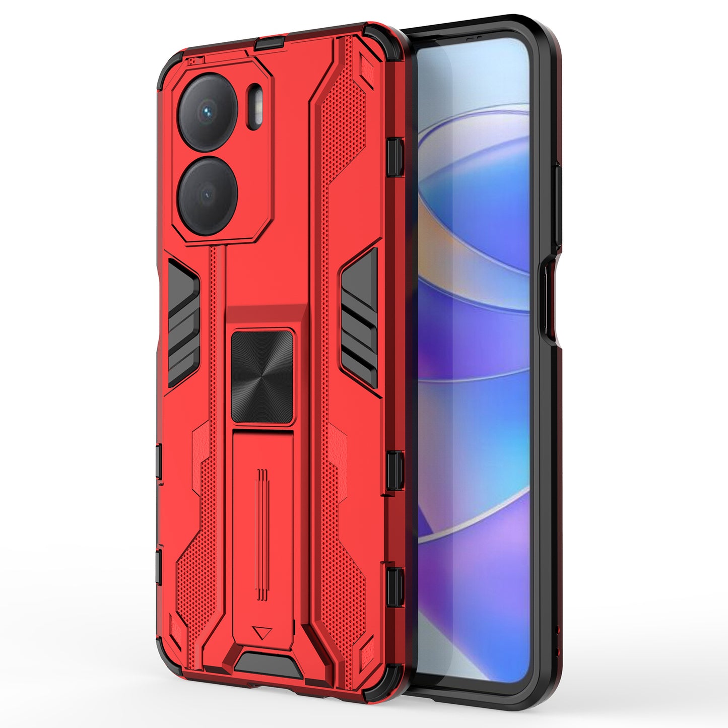 For Honor Play 40 Plus 5G Kickstand Phone Case Hybrid Hard PC Soft TPU Shockproof Protective Cover