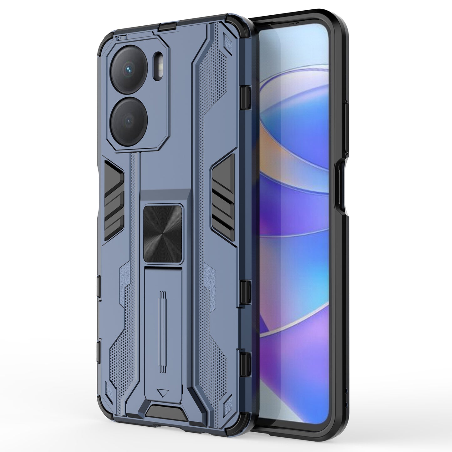 For Honor Play 40 Plus 5G Kickstand Phone Case Hybrid Hard PC Soft TPU Shockproof Protective Cover