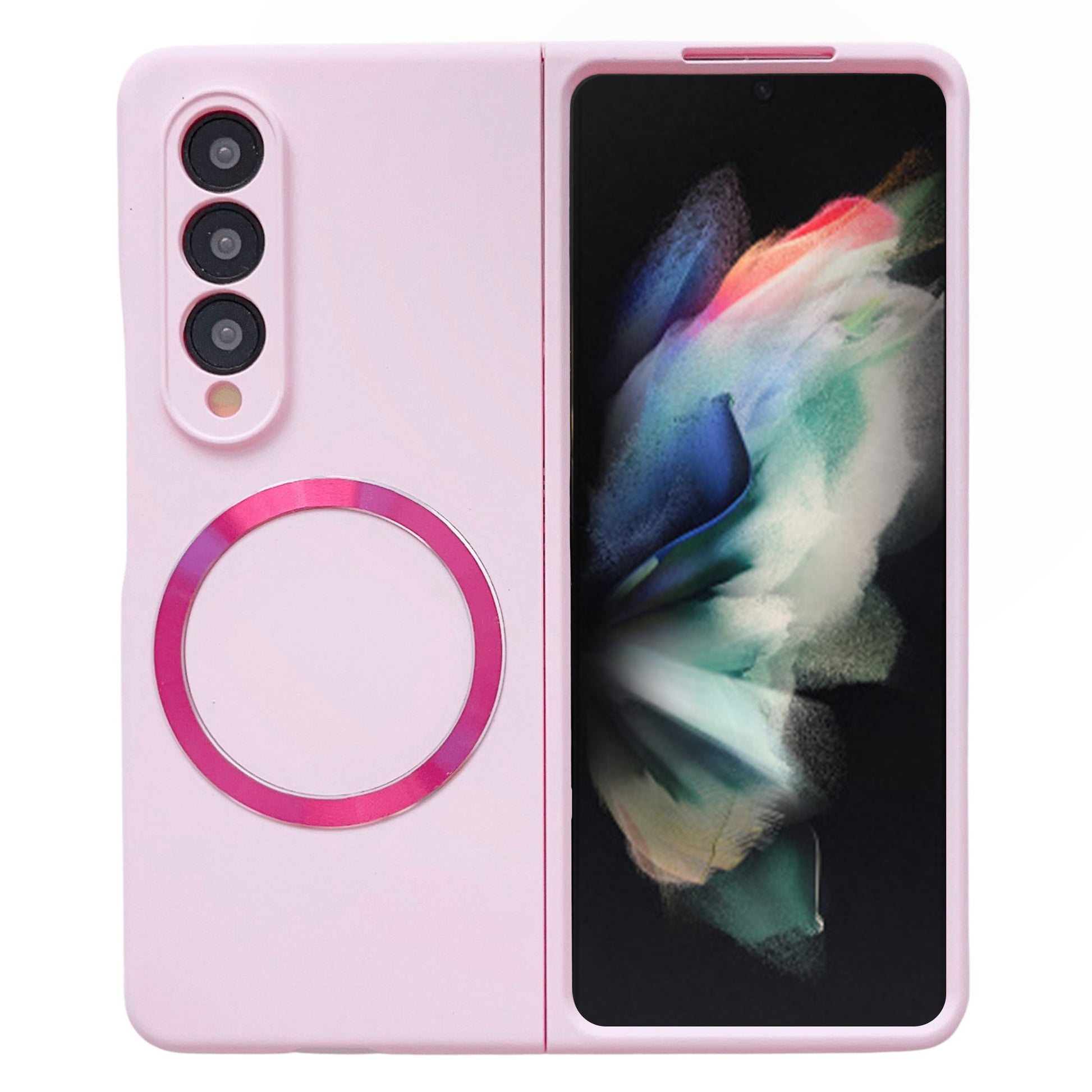 For Samsung Galaxy Z Fold3 5G Shockproof Phone Cover, Magnetic Skin-touch Feeling Hard PC Case Compatible with MagSafe