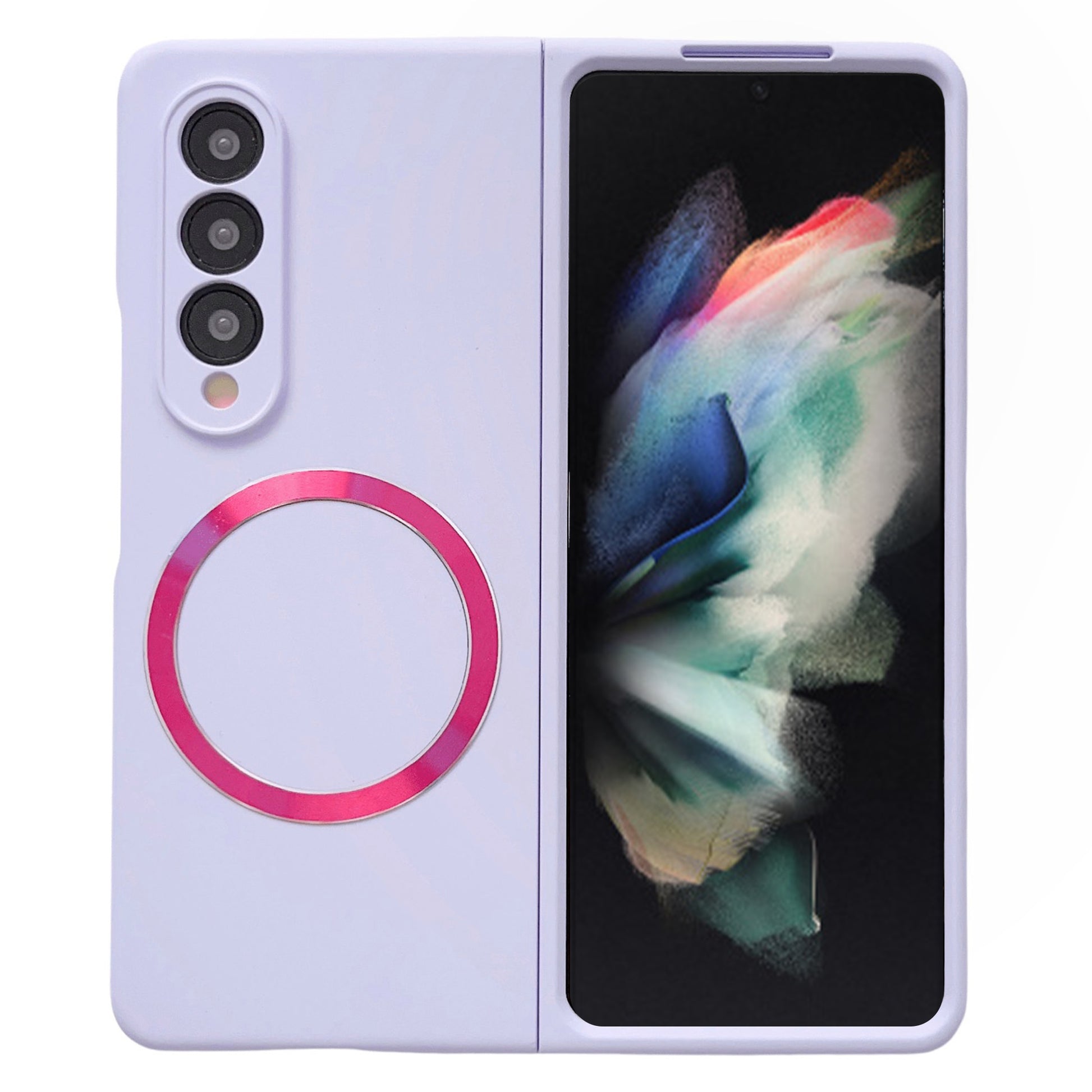 For Samsung Galaxy Z Fold3 5G Shockproof Phone Cover, Magnetic Skin-touch Feeling Hard PC Case Compatible with MagSafe