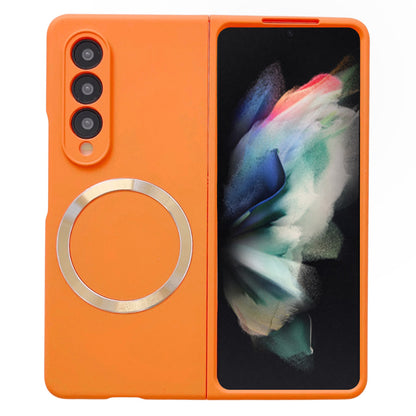 For Samsung Galaxy Z Fold3 5G Shockproof Phone Cover, Magnetic Skin-touch Feeling Hard PC Case Compatible with MagSafe