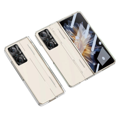 For Honor Magic Vs 5G / Vs Ultimate 5G Hinge Protection PC Phone Case All-Inclusive Anti-Drop Cover with Tempered Glass Screen Film