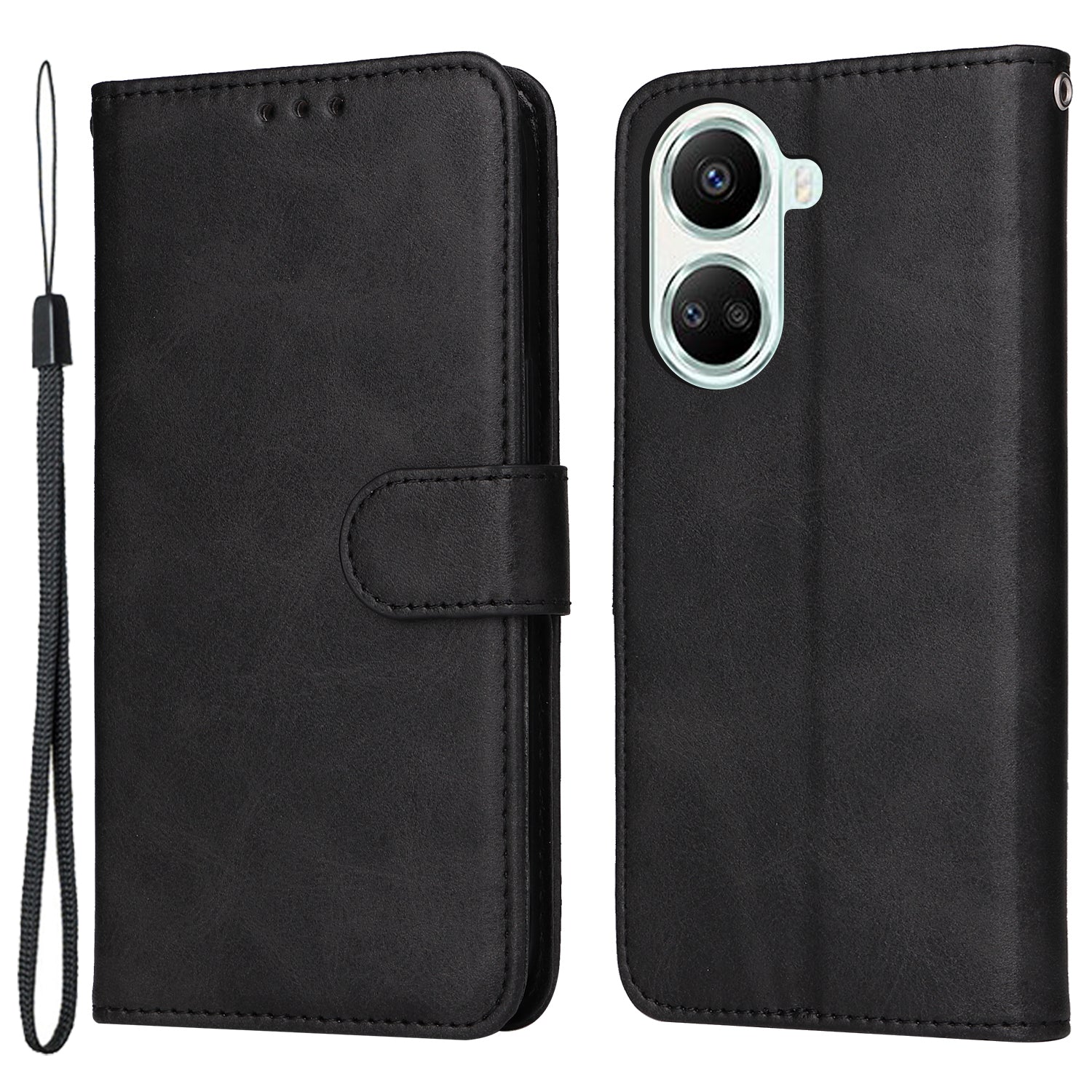 For Huawei nova 10 SE 4G Shockproof PU Leather Stand Case Calf Texture Folio Flip Phone Wallet Cover