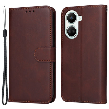 For Huawei nova 10 SE 4G Shockproof PU Leather Stand Case Calf Texture Folio Flip Phone Wallet Cover