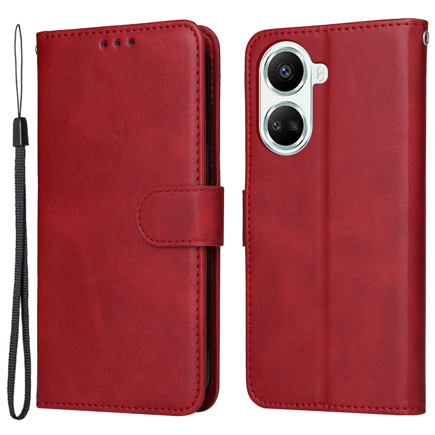 For Huawei nova 10 SE 4G Shockproof PU Leather Stand Case Calf Texture Folio Flip Phone Wallet Cover