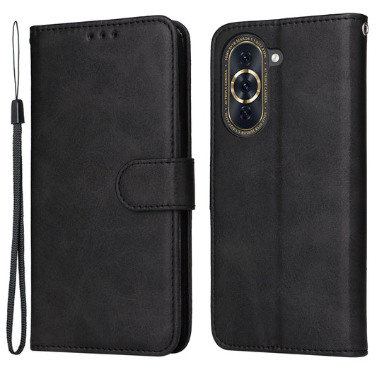 For Huawei nova 10 Pro 4G Calf Texture PU Leather Cell Phone Case Stand Wallet Magnetic Clasp Cover Protector