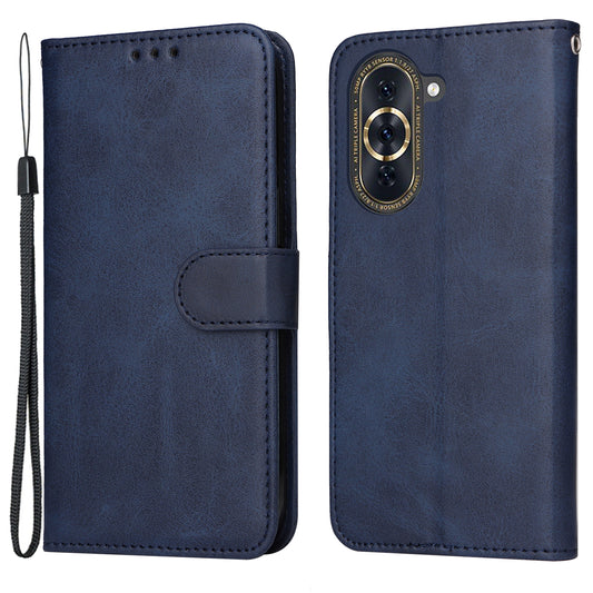 For Huawei nova 10 Pro 4G Calf Texture PU Leather Cell Phone Case Stand Wallet Magnetic Clasp Cover Protector
