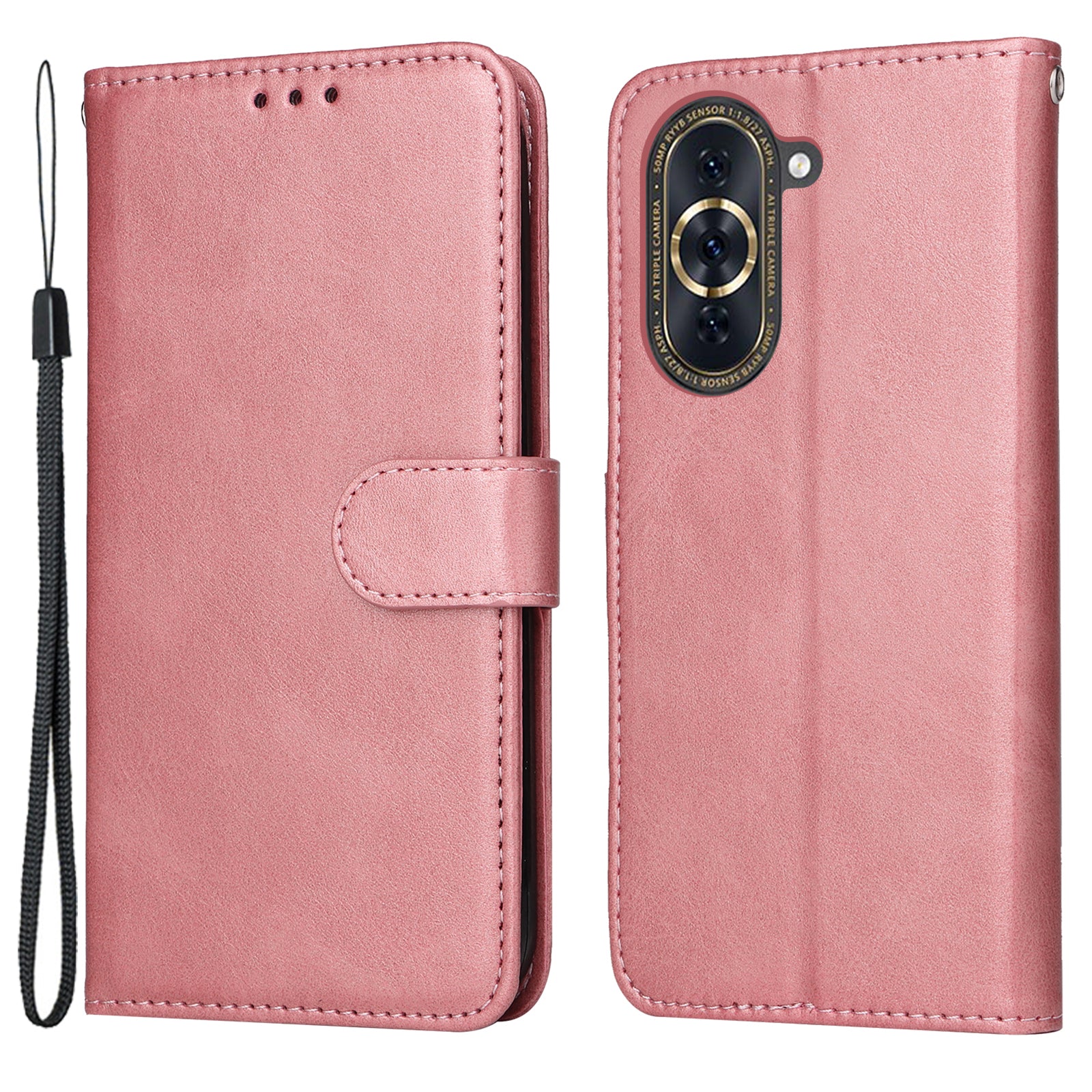 For Huawei nova 10 Pro 4G Calf Texture PU Leather Cell Phone Case Stand Wallet Magnetic Clasp Cover Protector