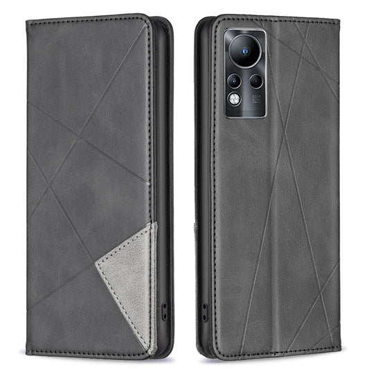 For Infinix Note 11 Full Protection Phone Case BF Imprinting Pattern Series-1 PU Leather Magnetic Closure Cover with Card Holder Stand