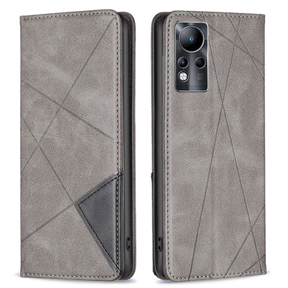 For Infinix Note 11 Full Protection Phone Case BF Imprinting Pattern Series-1 PU Leather Magnetic Closure Cover with Card Holder Stand