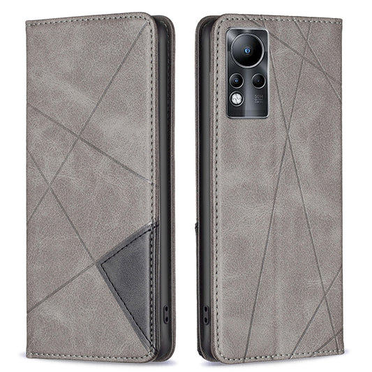 For Infinix Note 11 Full Protection Phone Case BF Imprinting Pattern Series-1 PU Leather Magnetic Closure Cover with Card Holder Stand
