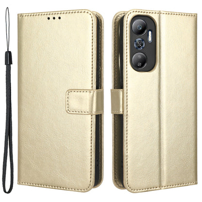 For Infinix Hot 20 4G / X682B Shockproof Crazy Horse Texture PU Leather Phone Case Magnetic Clasp Phone Stand Wallet Cover