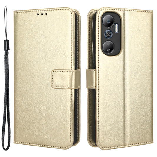 For Infinix Hot 20 4G / X682B Shockproof Crazy Horse Texture PU Leather Phone Case Magnetic Clasp Phone Stand Wallet Cover