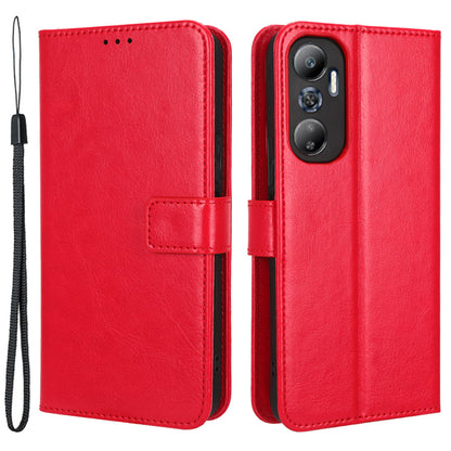 For Infinix Hot 20 4G / X682B Shockproof Crazy Horse Texture PU Leather Phone Case Magnetic Clasp Phone Stand Wallet Cover