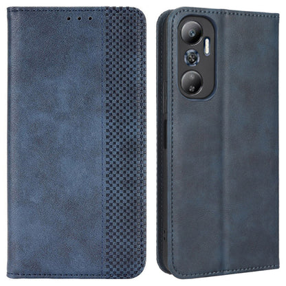 For Infinix Hot 20 4G / X682B Retro Texture Phone Case Imprinted Pattern PU Leather Magnetic Auto Closing Wallet Phone Cover