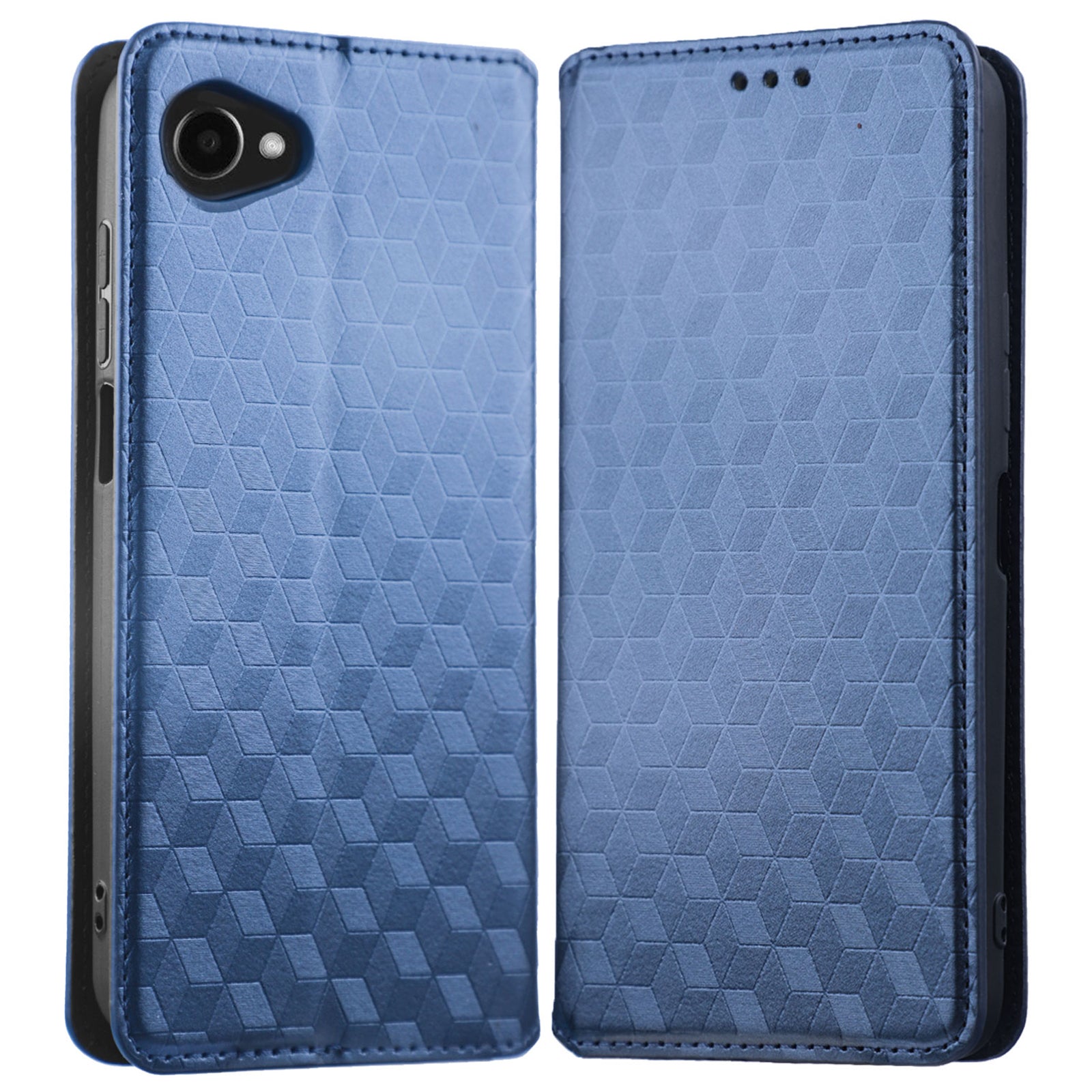 For Orbic Joy 4G / RC608L Stand Wallet Phone Case, Book Style Imprinted Rhombus Pattern PU Leather Magnetic Auto-absorbed Folio Flip Cover