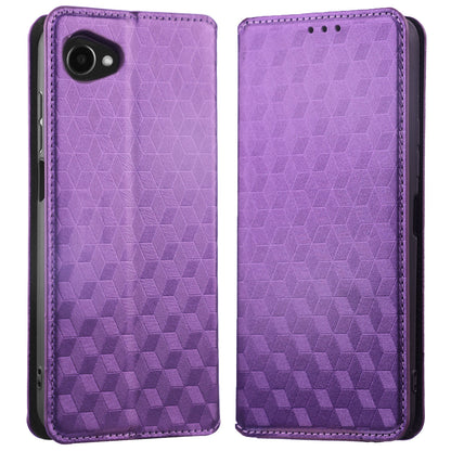 For Orbic Joy 4G / RC608L Stand Wallet Phone Case, Book Style Imprinted Rhombus Pattern PU Leather Magnetic Auto-absorbed Folio Flip Cover