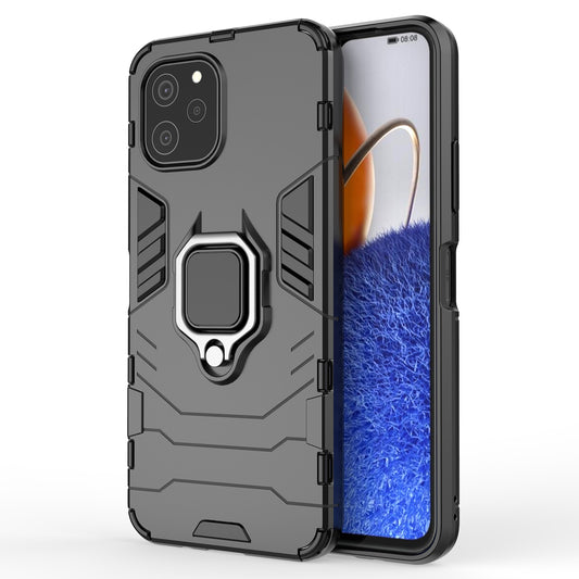 For Huawei nova Y61 4G Ring Kickstand Shock Absorbing Phone Case PC+TPU Mobile Phone Cover