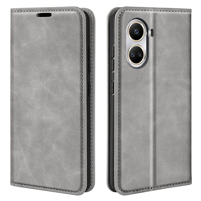 For Huawei nova 10 SE 4G Skin-touch Feeling PU Leather Shockproof Phone Case Stand Magnetic Auto-absorbed Flip Wallet Cover