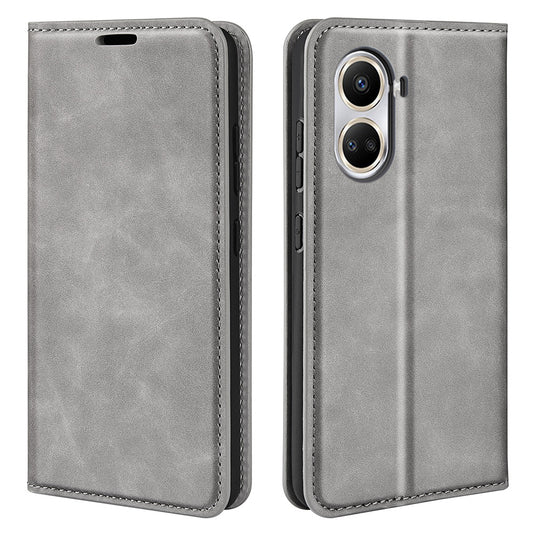 For Huawei nova 10 SE 4G Skin-touch Feeling PU Leather Shockproof Phone Case Stand Magnetic Auto-absorbed Flip Wallet Cover