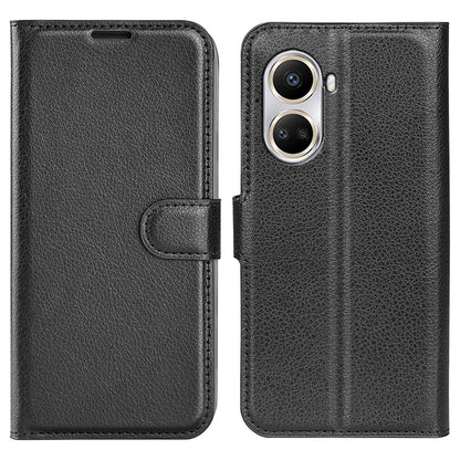 For Huawei nova 10 SE 4G Phone Case with Stand Wallet Litchi Texture PU Leather Folio Flip Magnetic Clasp Anti-scratch Smartphone Cover
