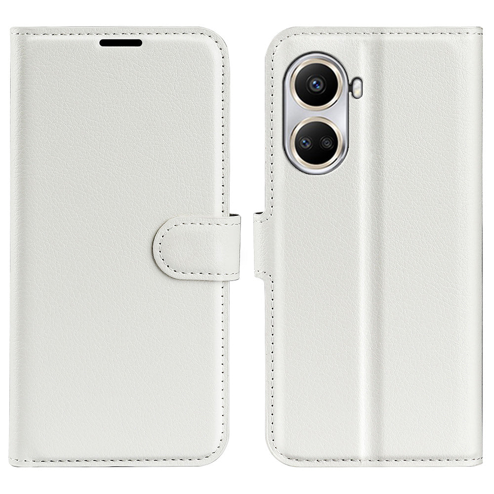 For Huawei nova 10 SE 4G Phone Case with Stand Wallet Litchi Texture PU Leather Folio Flip Magnetic Clasp Anti-scratch Smartphone Cover