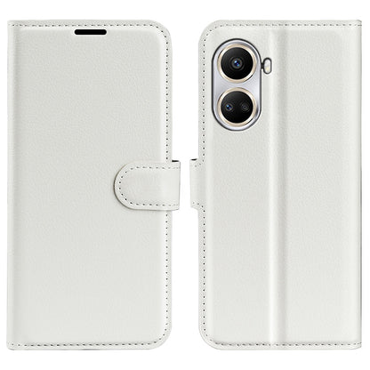 For Huawei nova 10 SE 4G Phone Case with Stand Wallet Litchi Texture PU Leather Folio Flip Magnetic Clasp Anti-scratch Smartphone Cover