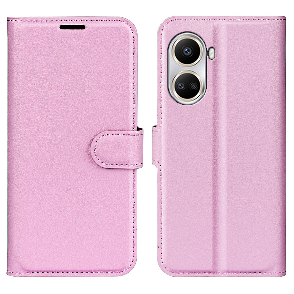 For Huawei nova 10 SE 4G Phone Case with Stand Wallet Litchi Texture PU Leather Folio Flip Magnetic Clasp Anti-scratch Smartphone Cover