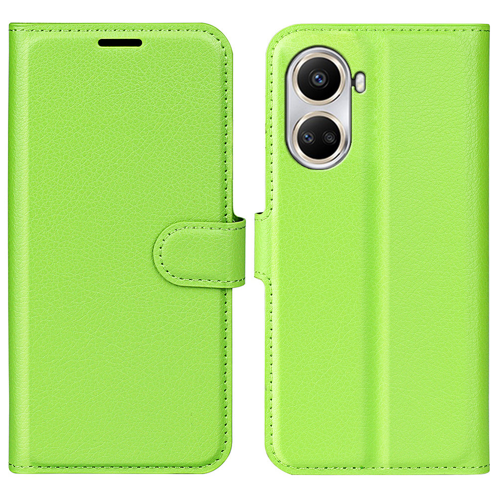 For Huawei nova 10 SE 4G Phone Case with Stand Wallet Litchi Texture PU Leather Folio Flip Magnetic Clasp Anti-scratch Smartphone Cover