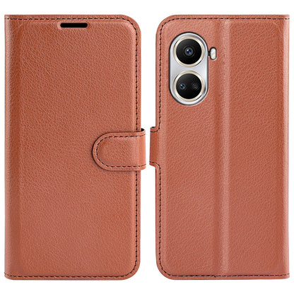 For Huawei nova 10 SE 4G Phone Case with Stand Wallet Litchi Texture PU Leather Folio Flip Magnetic Clasp Anti-scratch Smartphone Cover