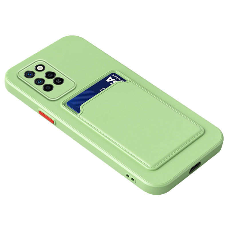 For Infinix Note 10 Pro Card Holder Drop-proof TPU Case Protective Cell Phone Cover