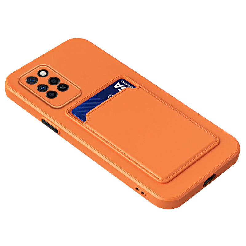 For Infinix Note 10 Pro Card Holder Drop-proof TPU Case Protective Cell Phone Cover