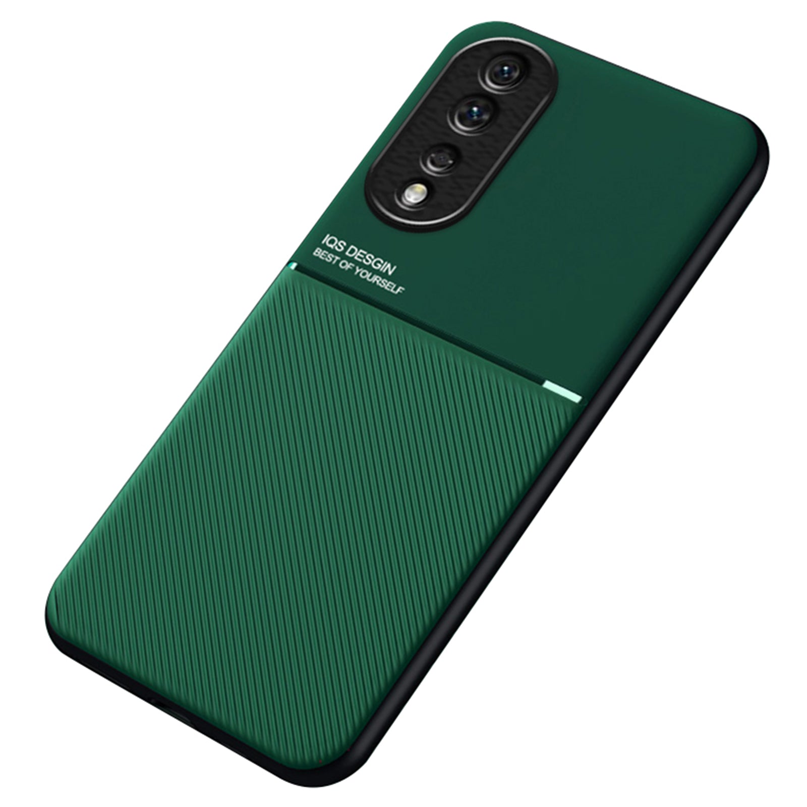 For Honor 80 Pro 5G Lines Imprinted Cell Phone Case PU Leather+TPU Anti-scratch Cover with Built-in Metal Sheet