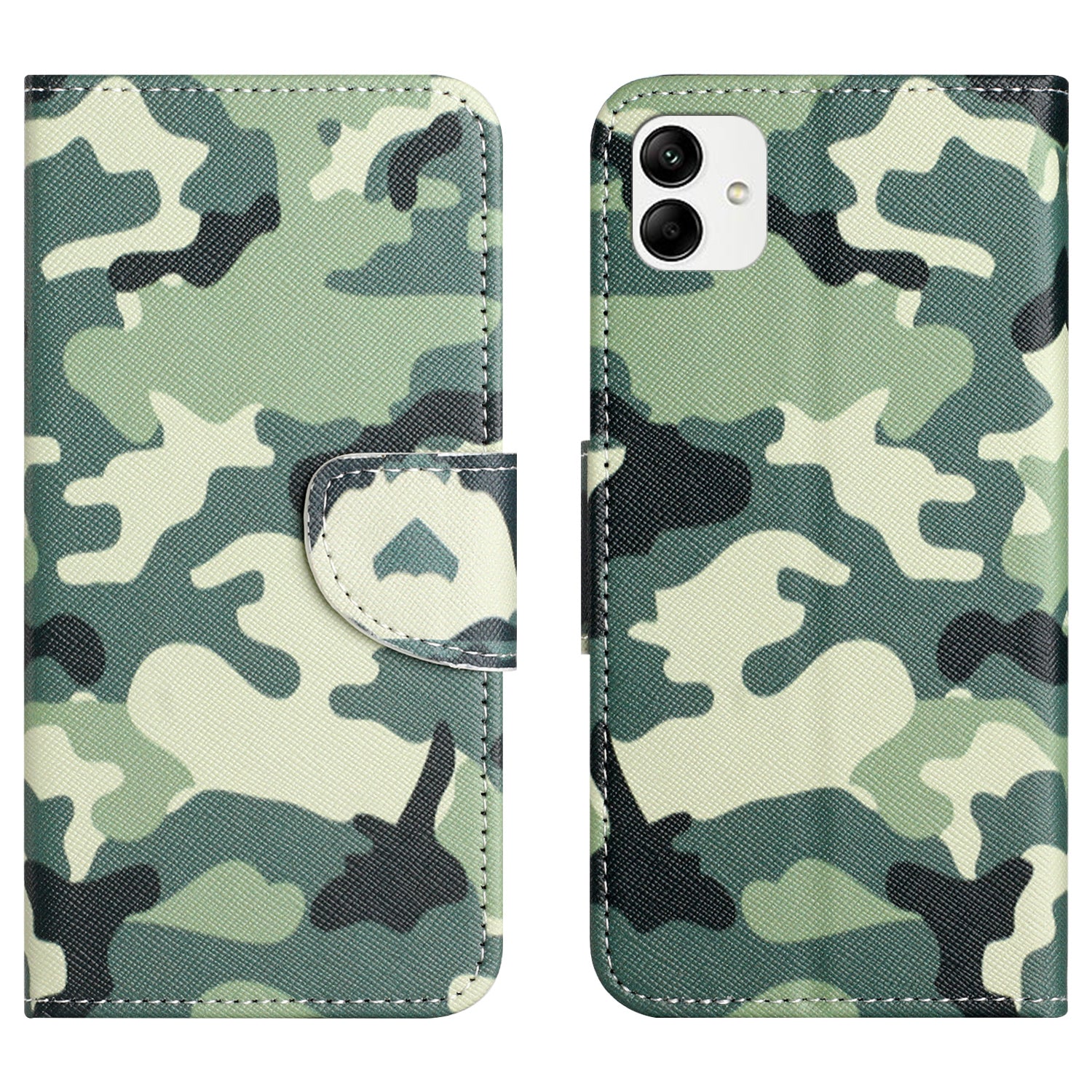 For Samsung Galaxy A04e 4G Pattern Printing Magnetic Closure PU Leather Flip Case Cross Texture Wallet Stand Shockproof Phone Cover