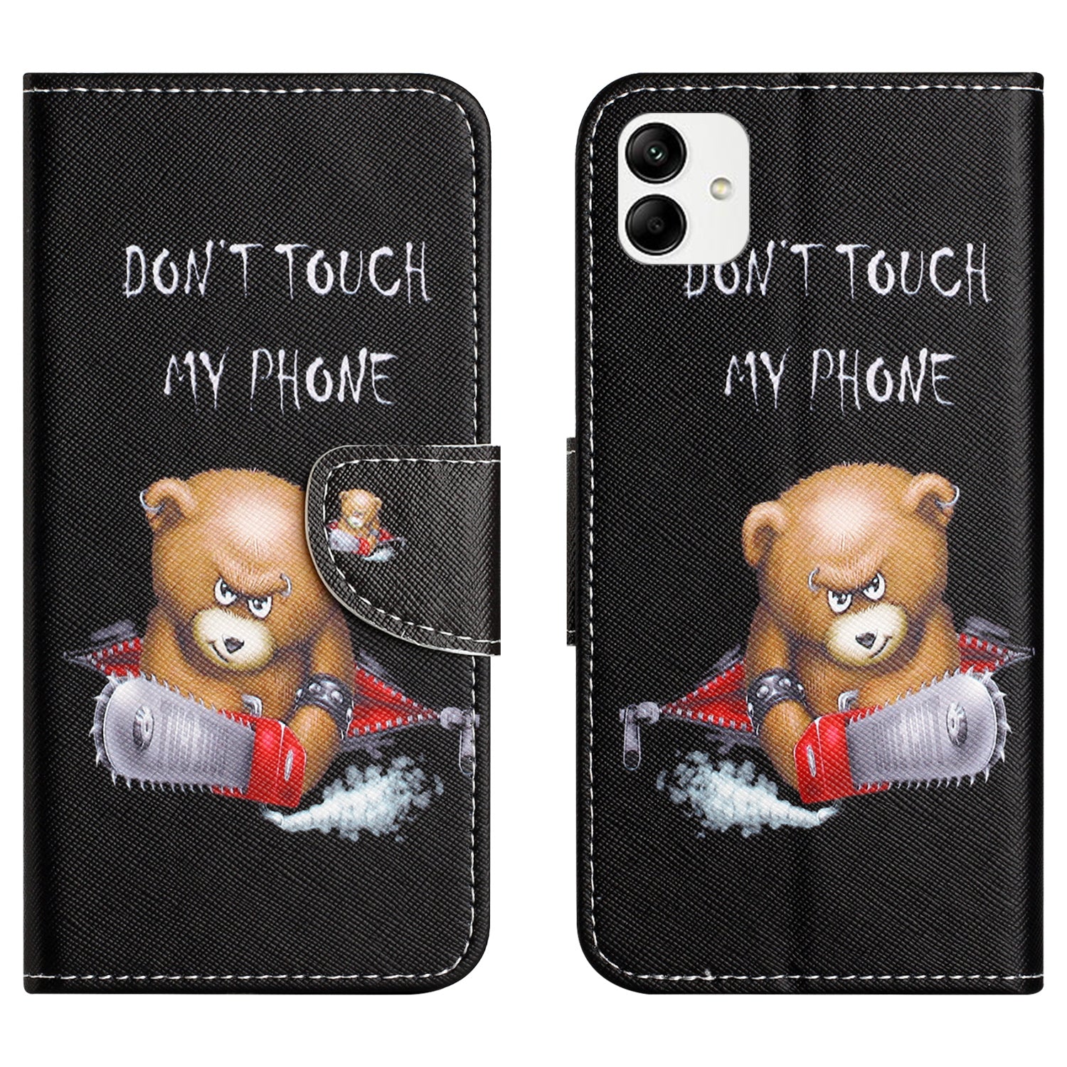 For Samsung Galaxy A04e 4G Pattern Printing Magnetic Closure PU Leather Flip Case Cross Texture Wallet Stand Shockproof Phone Cover