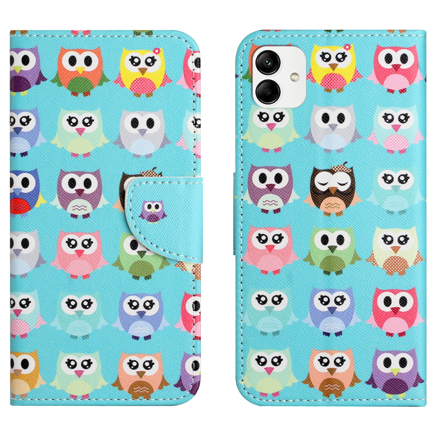 For Samsung Galaxy A04e 4G Pattern Printing Magnetic Closure PU Leather Flip Case Cross Texture Wallet Stand Shockproof Phone Cover