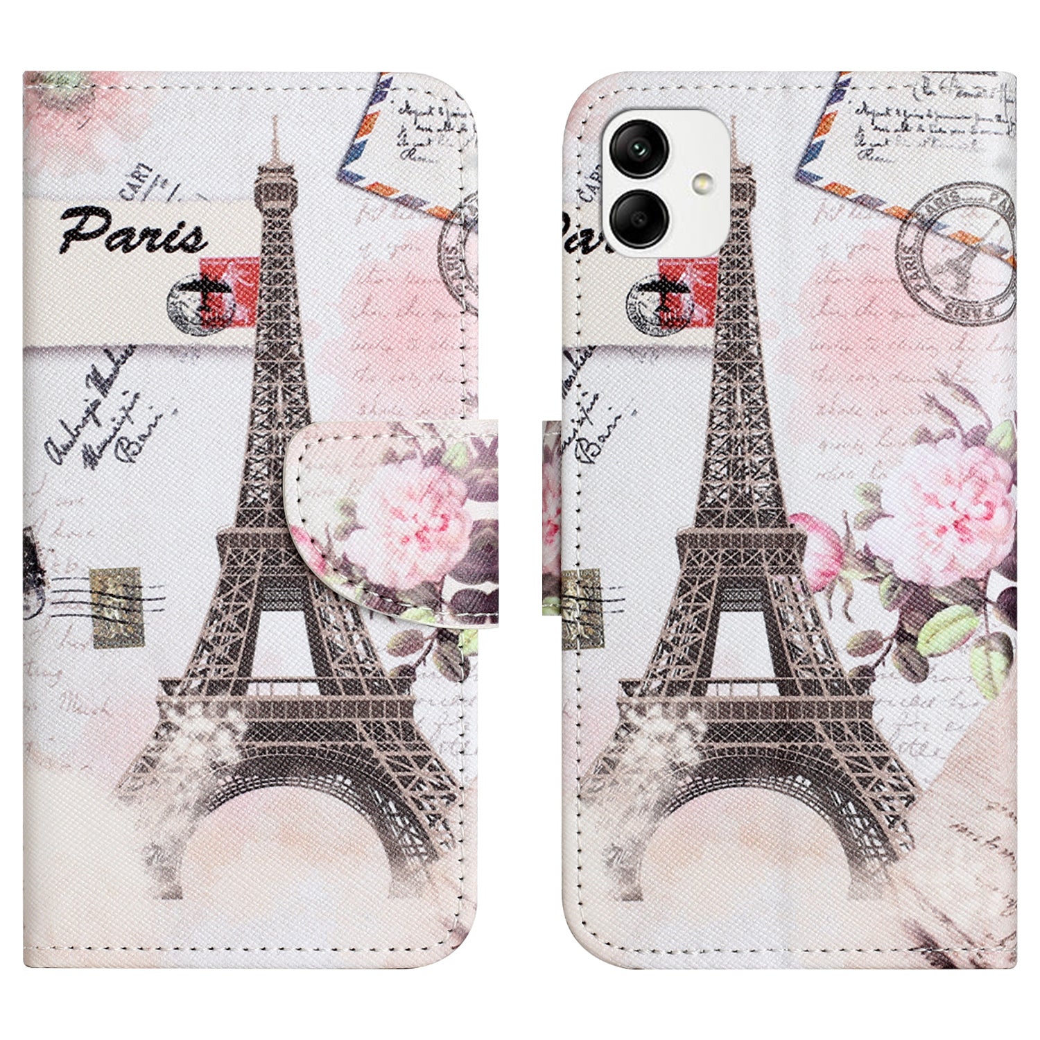 For Samsung Galaxy A04e 4G Pattern Printing Magnetic Closure PU Leather Flip Case Cross Texture Wallet Stand Shockproof Phone Cover