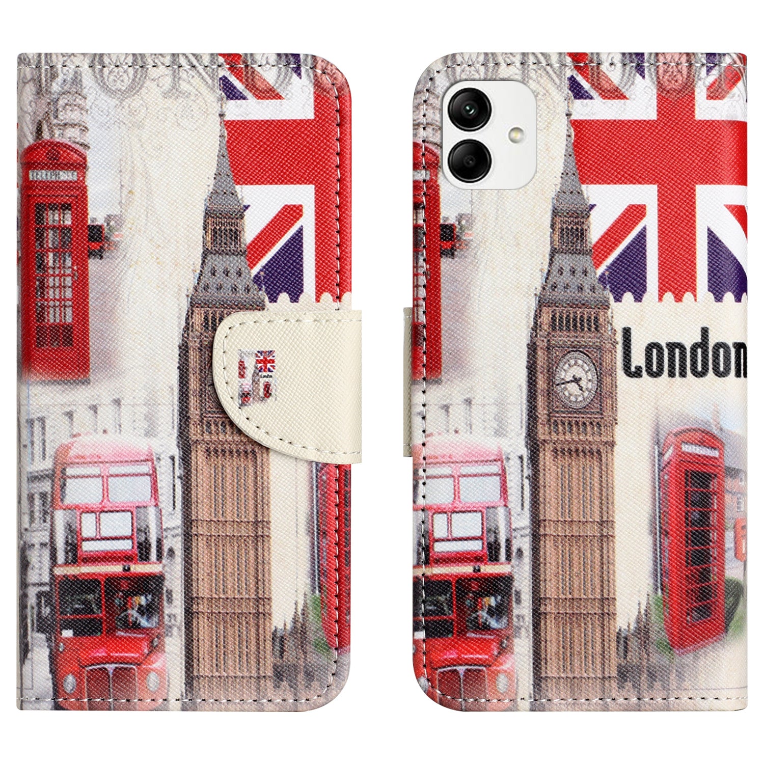 For Samsung Galaxy A04e 4G Pattern Printing Magnetic Closure PU Leather Flip Case Cross Texture Wallet Stand Shockproof Phone Cover