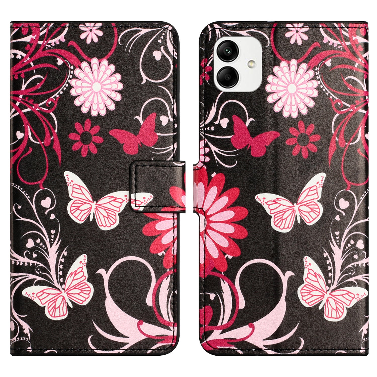 For Samsung Galaxy A04e 4G Pattern Printing Wallet Phone Case PU Leather Magnetic Closure Stand Flip Cover