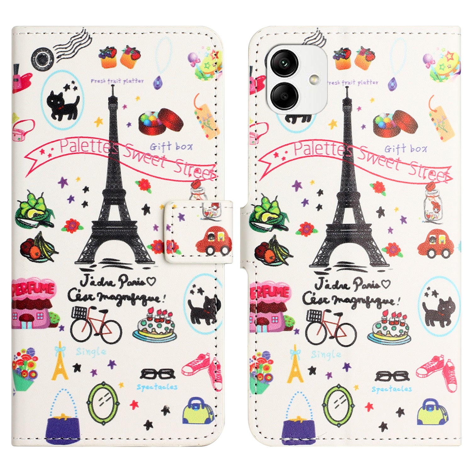 For Samsung Galaxy A04e 4G Pattern Printing Wallet Phone Case PU Leather Magnetic Closure Stand Flip Cover