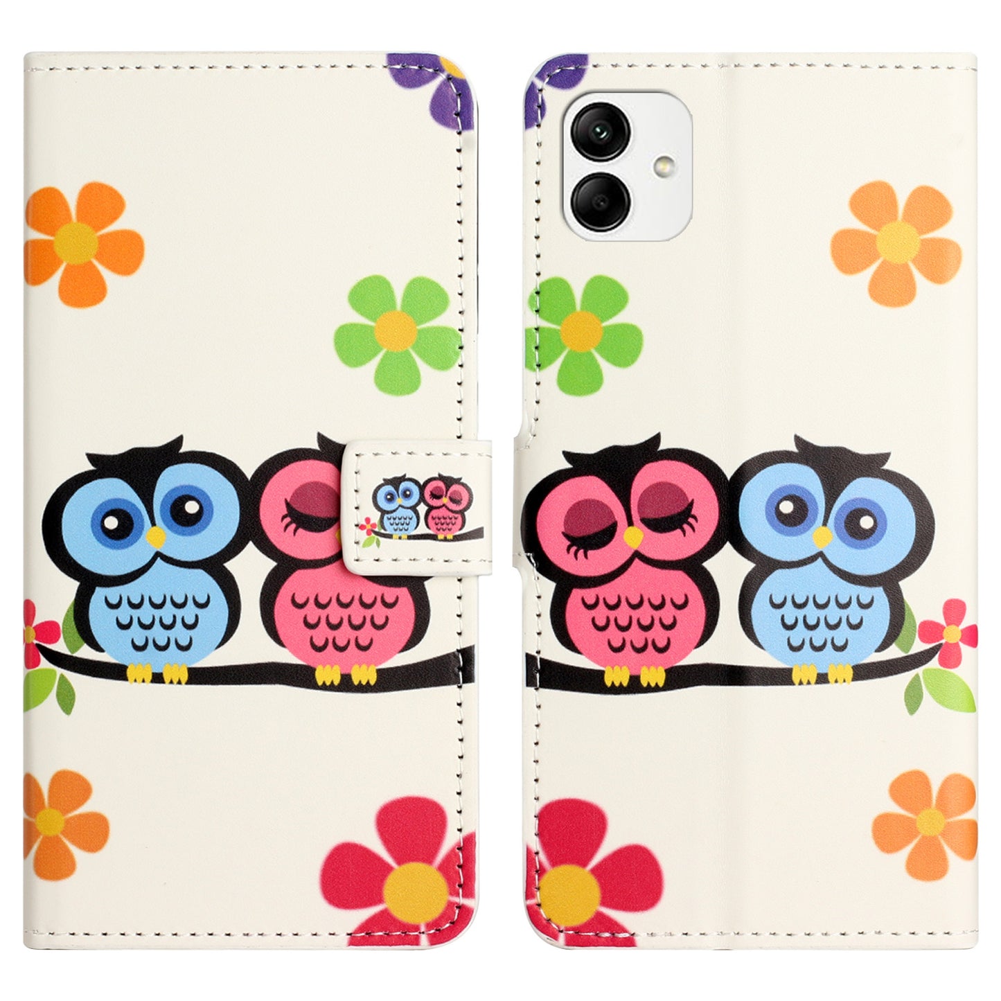 For Samsung Galaxy A04e 4G Pattern Printing Wallet Phone Case PU Leather Magnetic Closure Stand Flip Cover