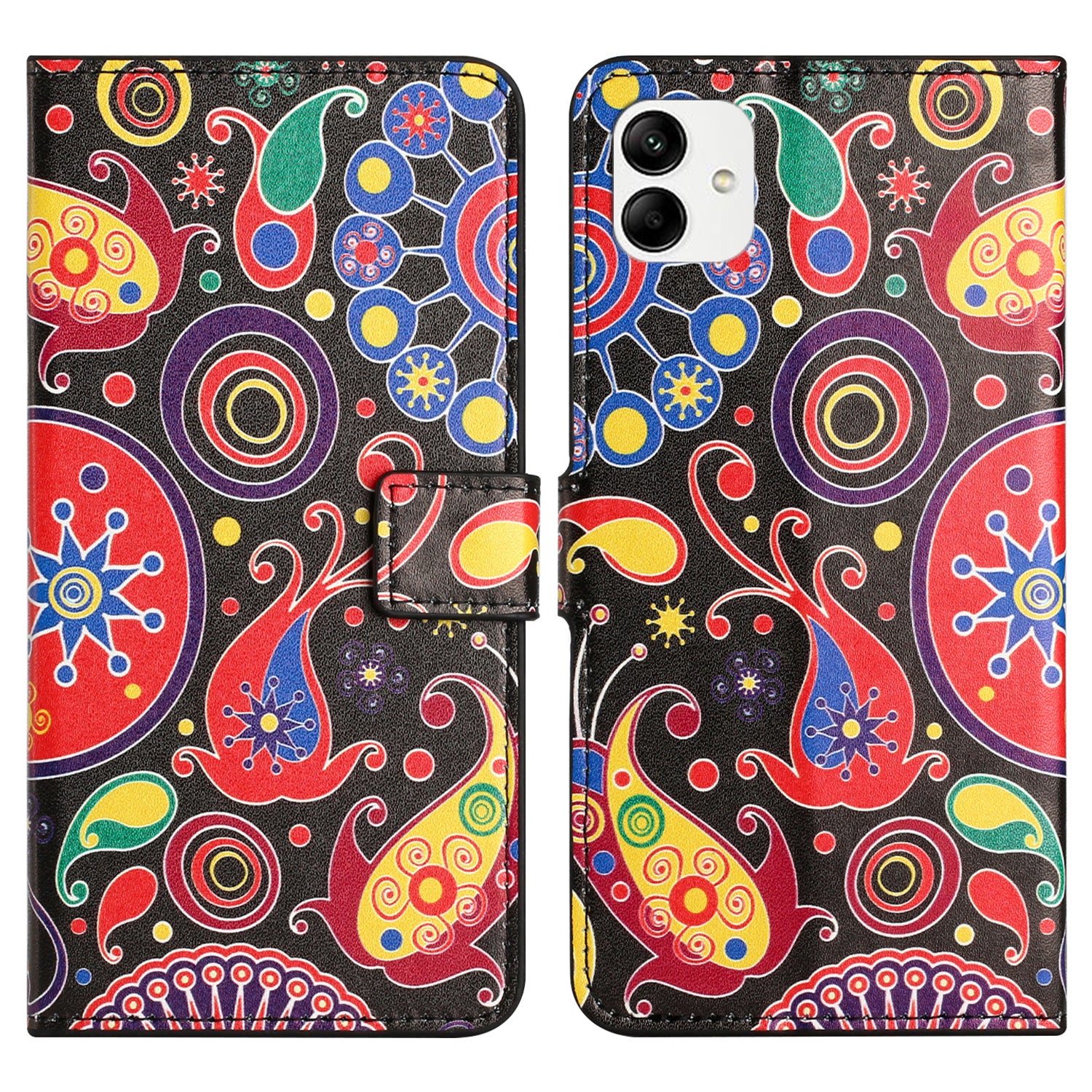 For Samsung Galaxy A04e 4G Pattern Printing Wallet Phone Case PU Leather Magnetic Closure Stand Flip Cover