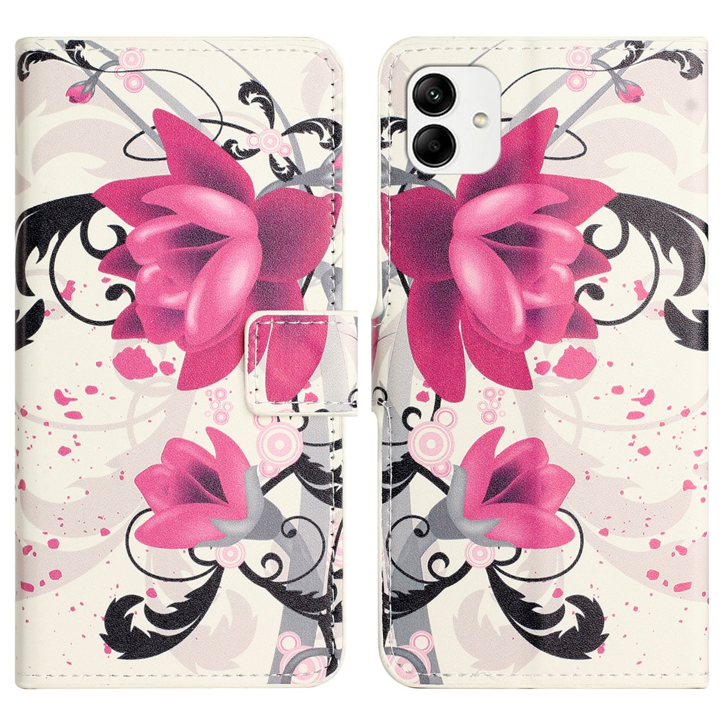 For Samsung Galaxy A04e 4G Pattern Printing Wallet Phone Case PU Leather Magnetic Closure Stand Flip Cover