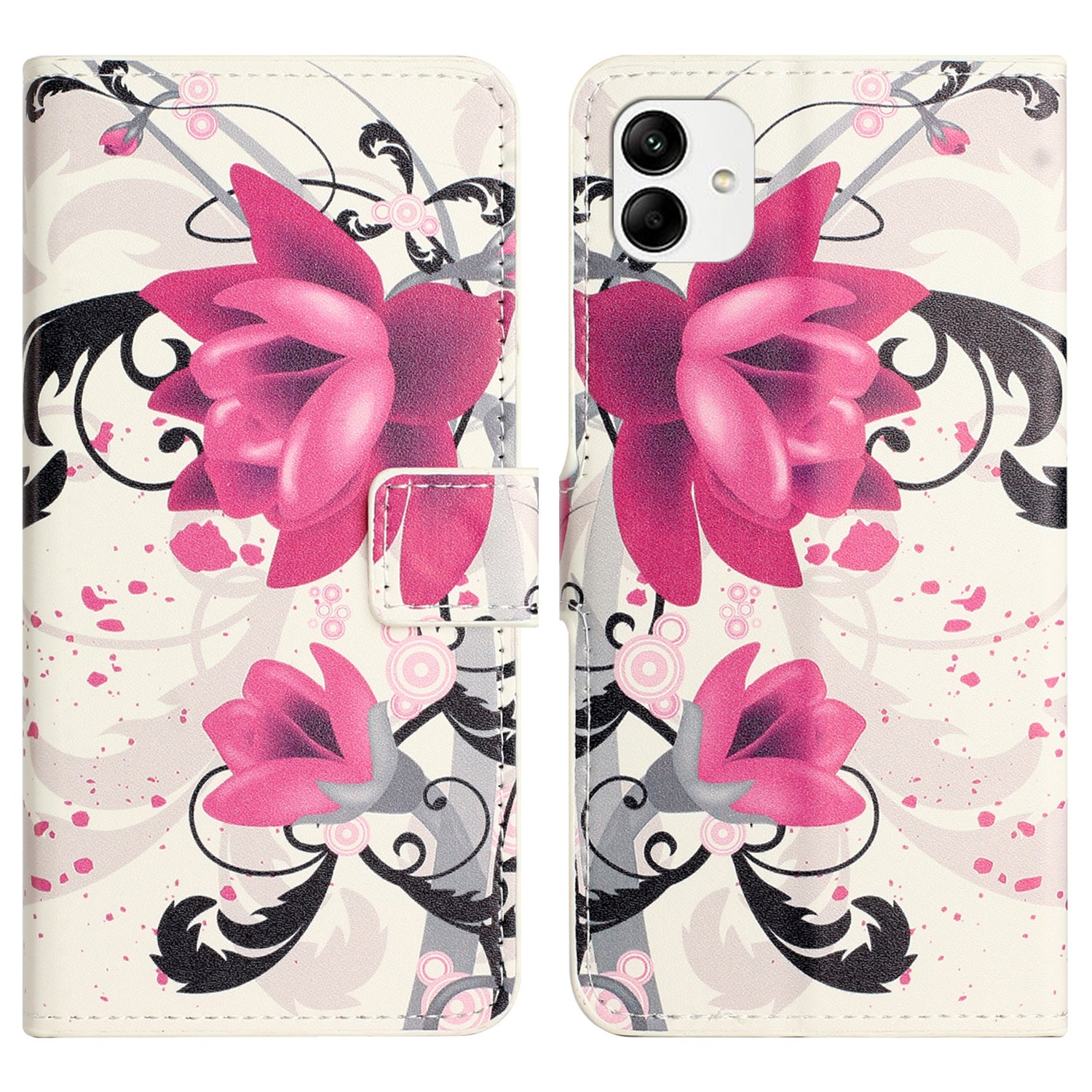 For Samsung Galaxy A04e 4G Pattern Printing Wallet Phone Case PU Leather Magnetic Closure Stand Flip Cover