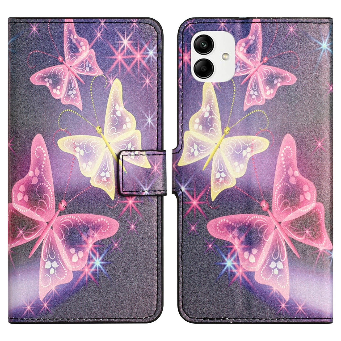 For Samsung Galaxy A04e 4G Pattern Printing Wallet Phone Case PU Leather Magnetic Closure Stand Flip Cover