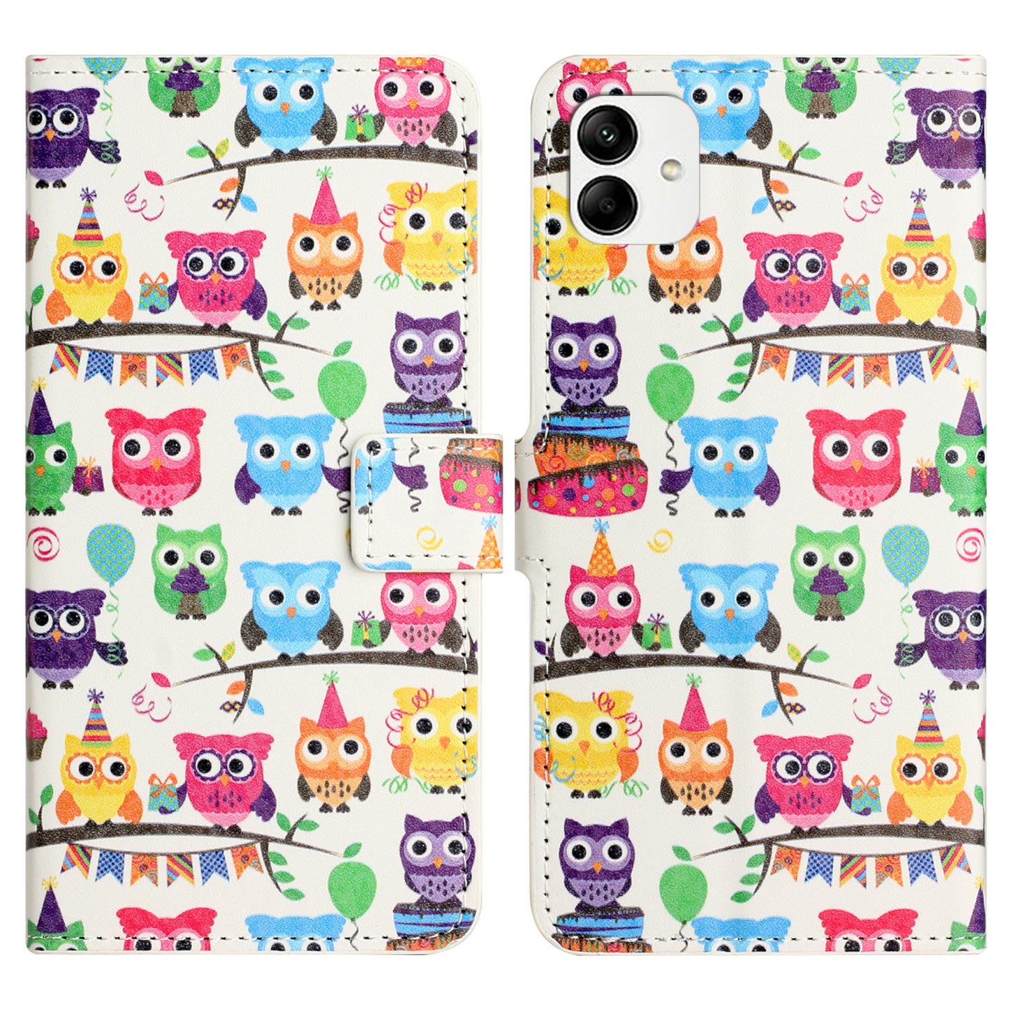 For Samsung Galaxy A04e 4G Pattern Printing Wallet Phone Case PU Leather Magnetic Closure Stand Flip Cover